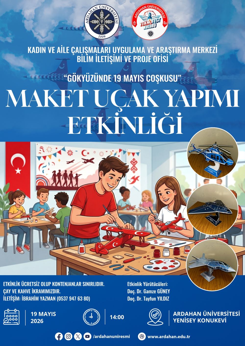 ''Gökyüzünde 19 Mayıs Coşkusu'' Maket Uçak Yapım Etkinliği